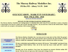 Tablet Screenshot of murrayrailwaymodellers.com